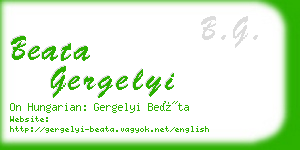 beata gergelyi business card